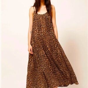 Mes Demoiselles Animal Print Maxi Dress